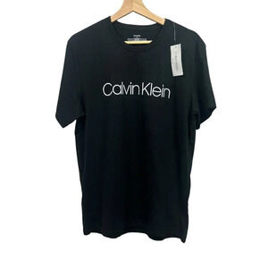 Calvin Klein Men's Sleepwear Logo Crewneck T-Shirts Black Size Medium NWT